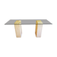 XXL vintage Italian console in travertine and glass from the 80s