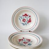 Lot of 5 Lunéville soup plates, Herblay model, 1950