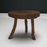 Tabouret bass table brutalist elm