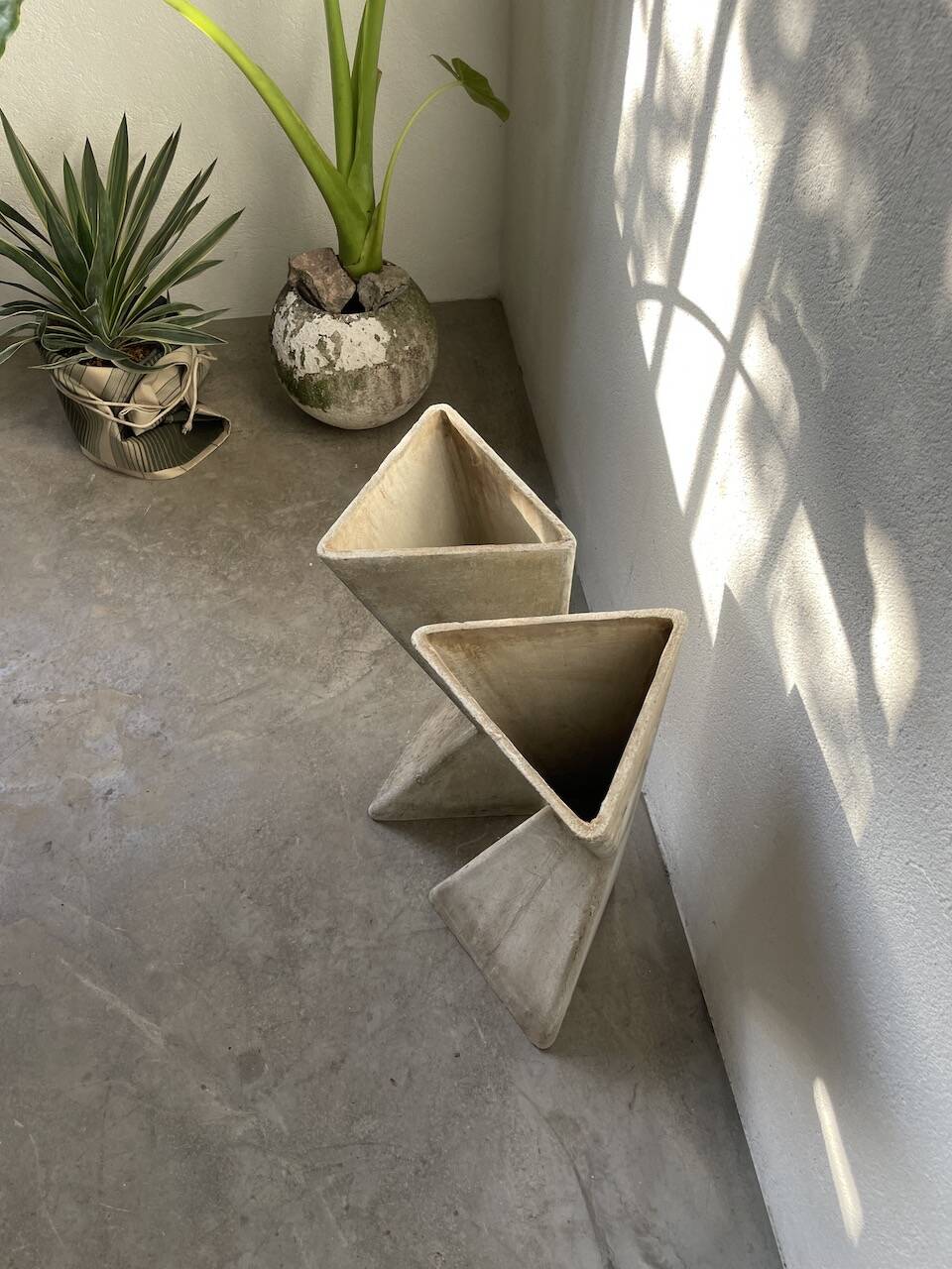 Planters jardinières fibrociment triangulaires