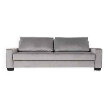 Sofa REJKIAVIK silver velour, Scandinavian design
