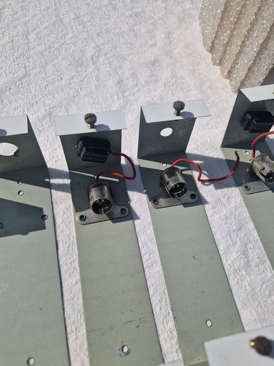 Lot of 5 Vintage Perspex Wall Lights from the 60s and 70s