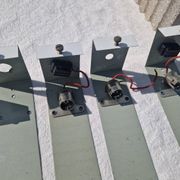 5 perspex wall lights, 1960s-70s