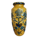 Vase West Germany en céramique - décor floral en relief