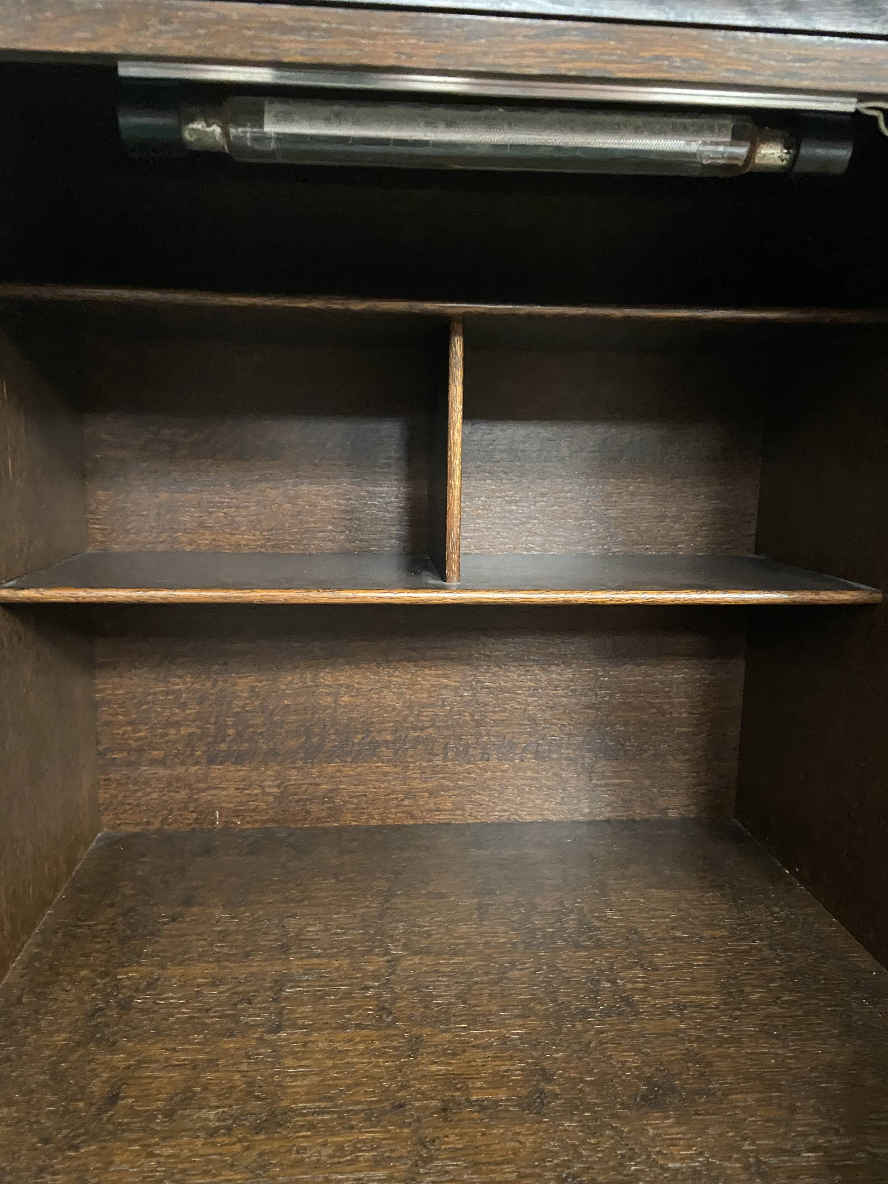 Secretary with flap art-deco desk mid-century vintage 1950