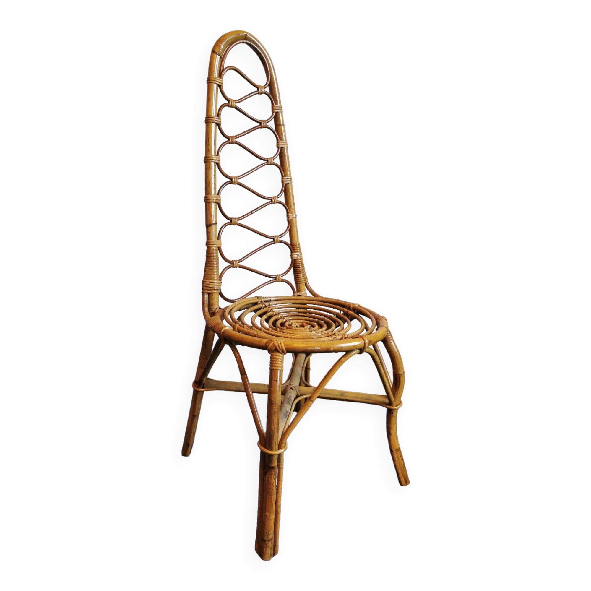 Dirk von Sliedregt rattan chair circa 1950