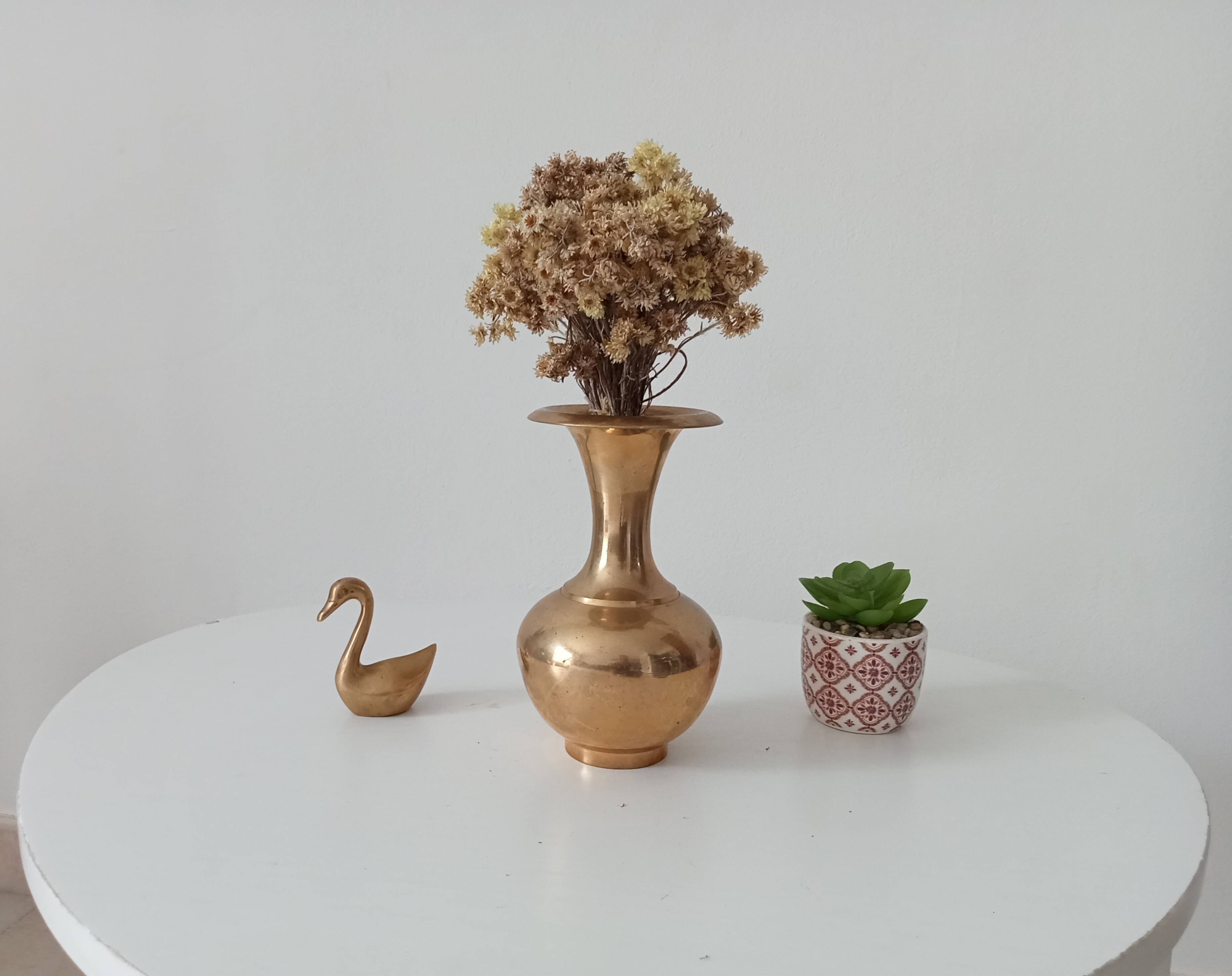 Vintage brass vase