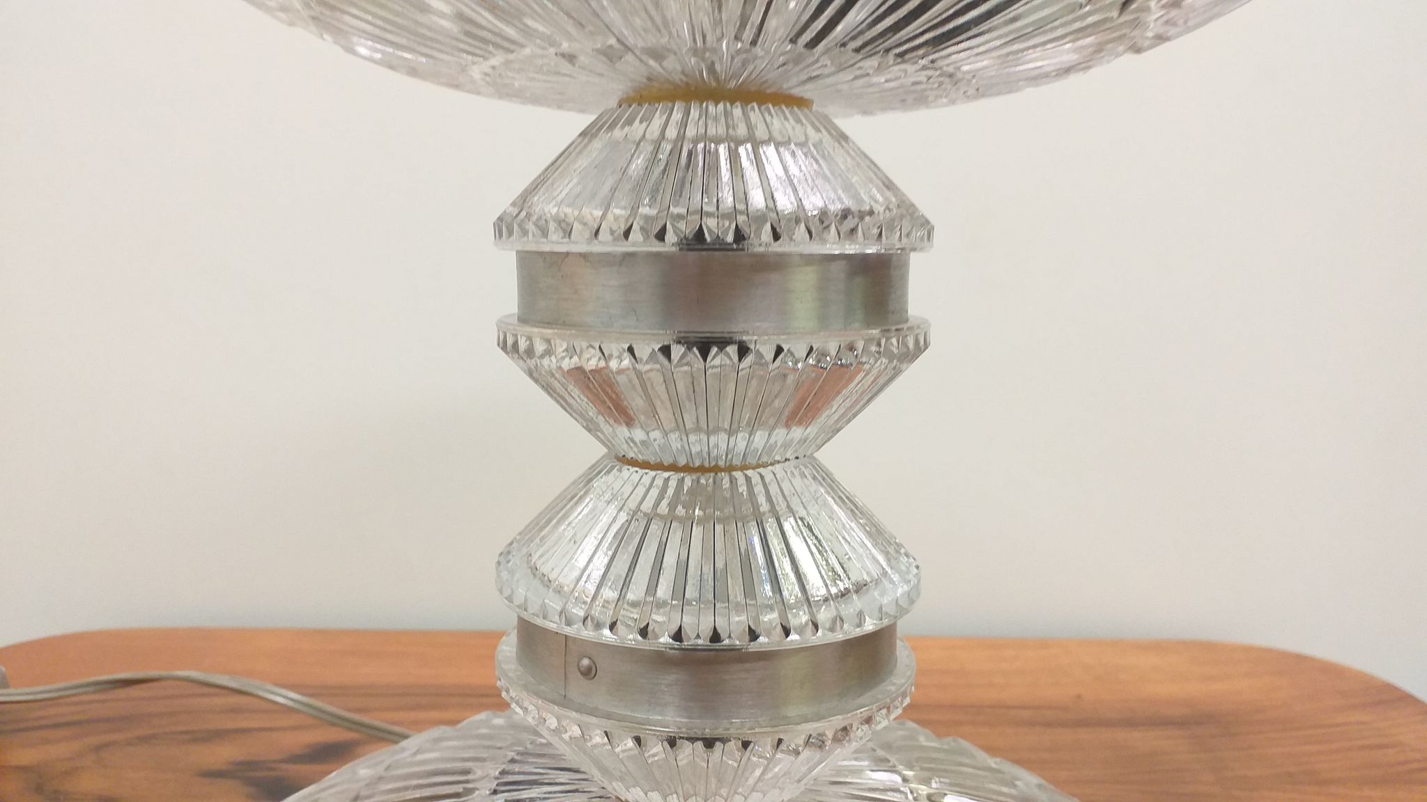 Lampe de table en verre, Tchécoslovaquie, 1970