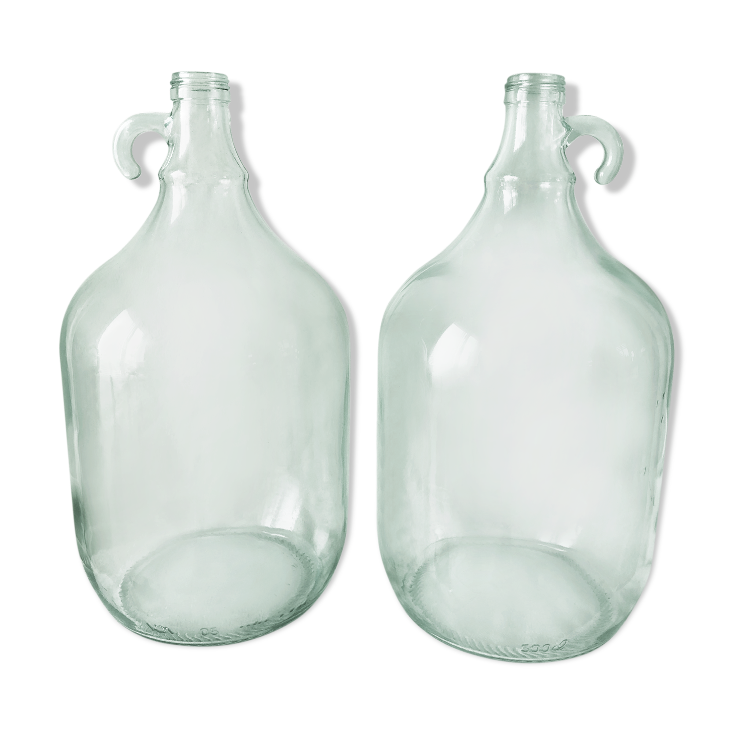 Duo of 5L demijohns