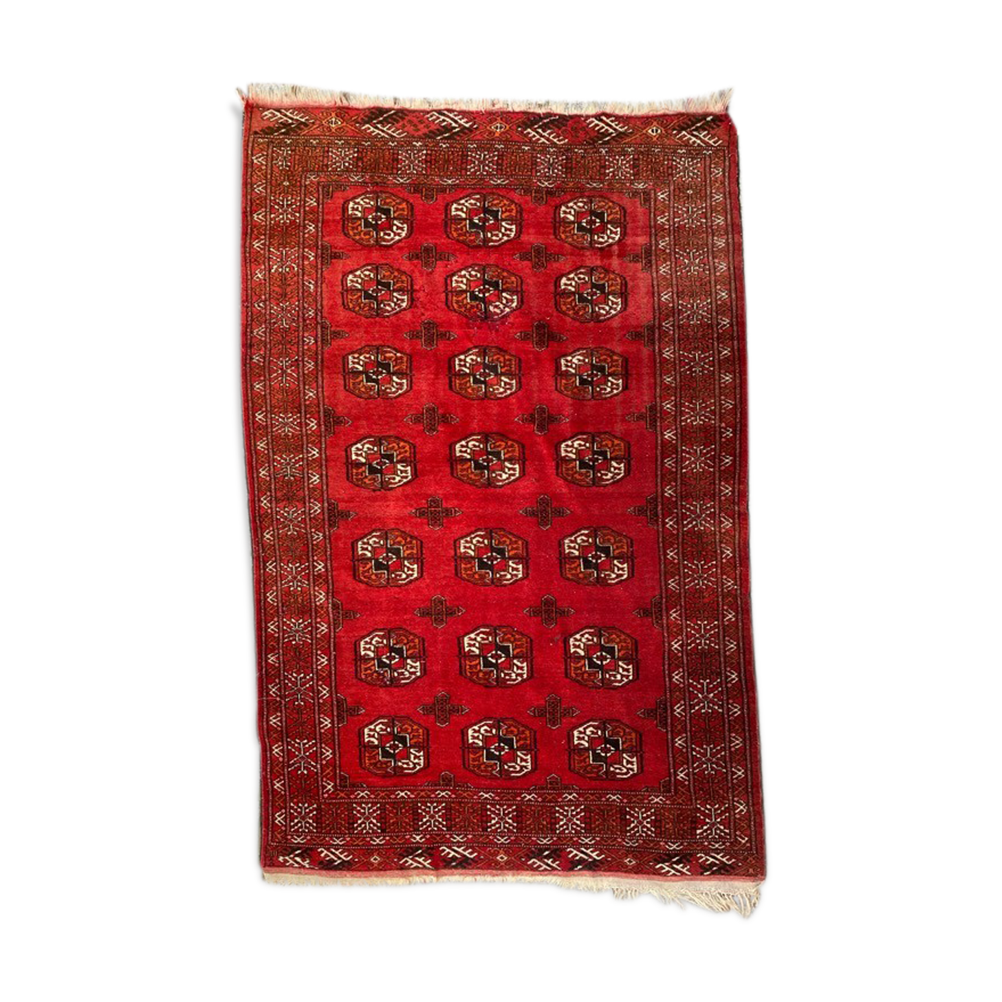 Vintage carpet afghan boukhara 114x170 cm