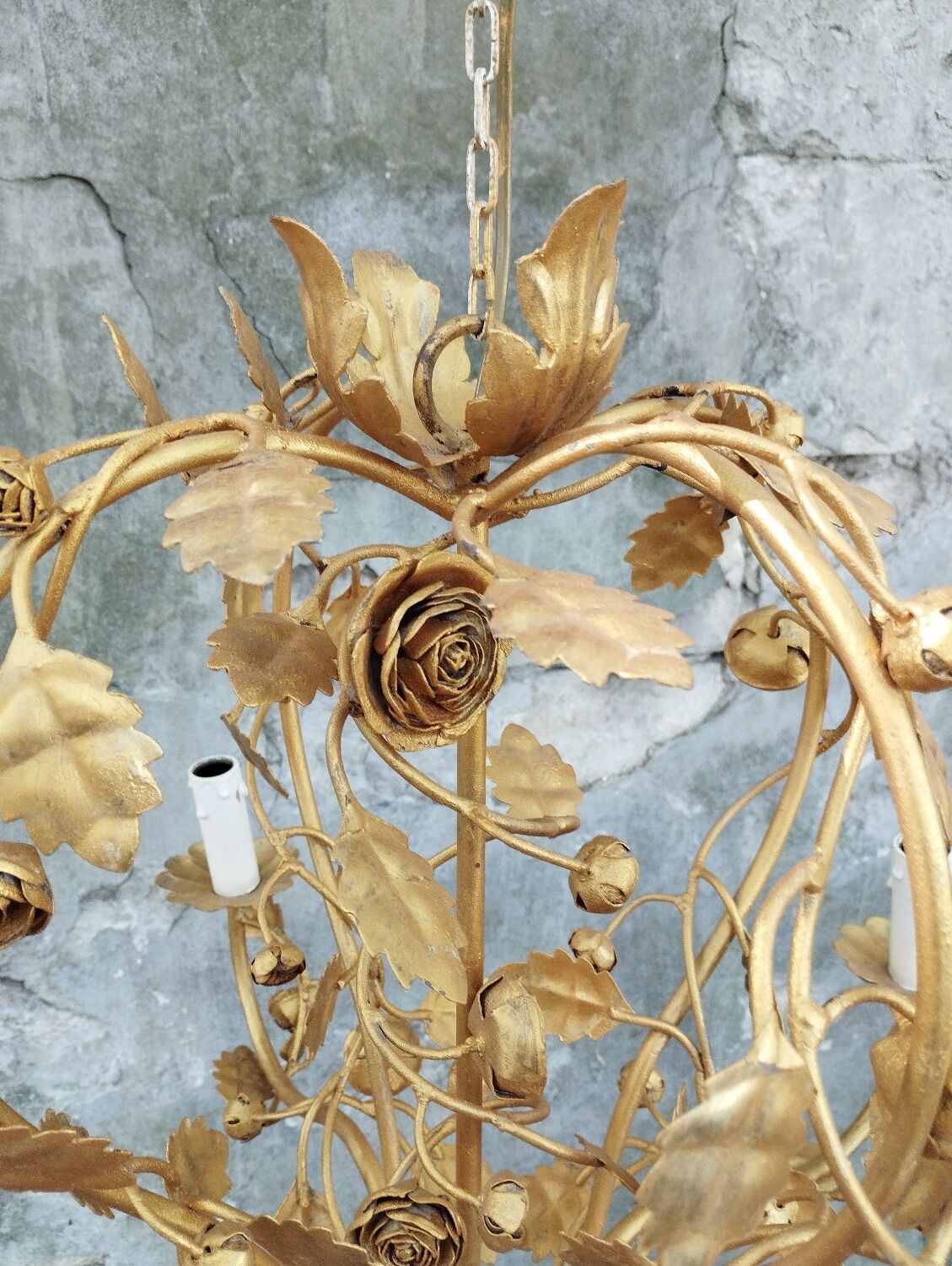 Golden cage chandelier