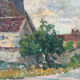 The village church, oil on canvas signed