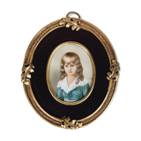 Ancient miniature painting on signed ivory