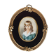 Ancient miniature painting on signed ivory