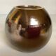 Small round vase, cracked golden ceramic.