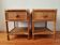 Pair of bedside tables in rattan and wicker - circa 1970