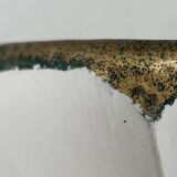 Vintage shell wall light, matte white plaster and gold, France, 1970.