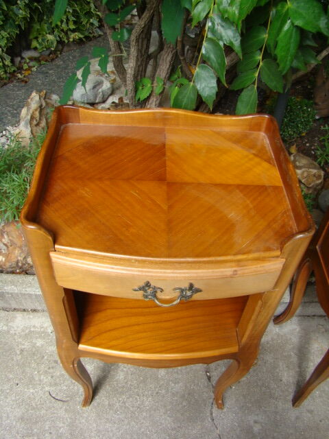 Pair of bedside tone cherry tree