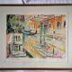 Venice, Les gondoles sur le canal - Original lithograph by Edouard Georges Mac-Avoy,1986