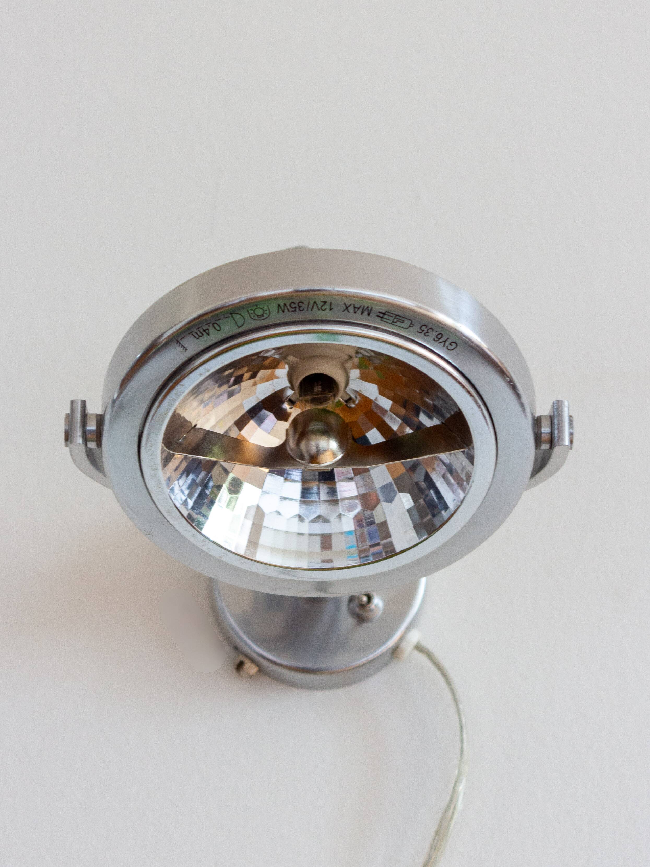 Brushed steel halogen wall lamp type V0207 ‘KLIMAT’, Ikea, 1990s