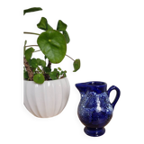 Small enameled ceramic pitcher