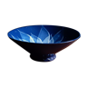 Empty pocket, blue ceramic bowl minimalist floral pattern