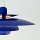 Suspension danoise El-Light bleu cobalt, années 1970
