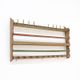 Antique Rustic Farmhouse Folk Art Painted Kitchen Plate Rack / Wall Shelve