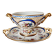 Tasse et soucoupe en porcelaine reproduction de sèvres décorées à la main par m.carpezat pour limoge