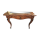Wooden Console with Smoked Glass, 1950s