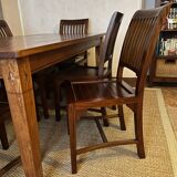 6 solid teak chairs