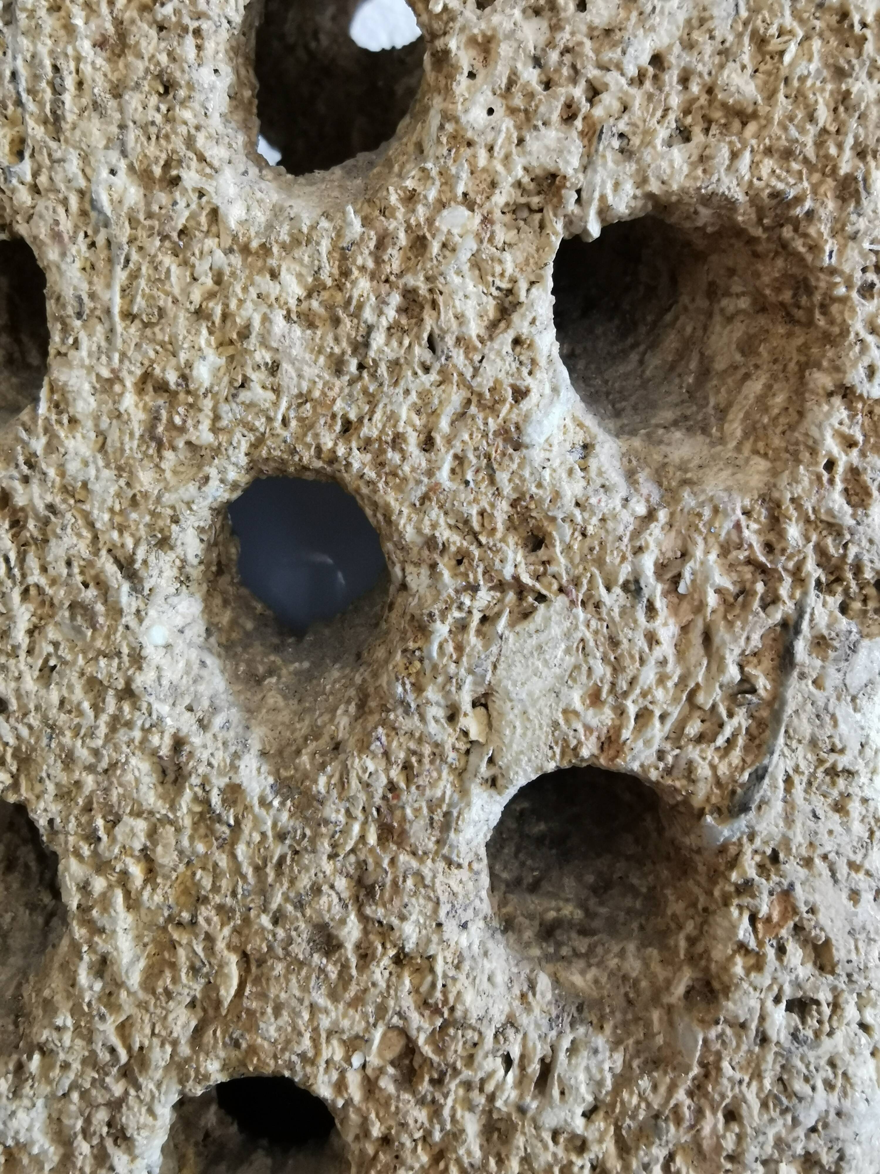 Brutalist-style stone lamp circa 1970