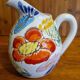 Vintage 50 cl Vallauris ceramic pitcher handmade with floral decor