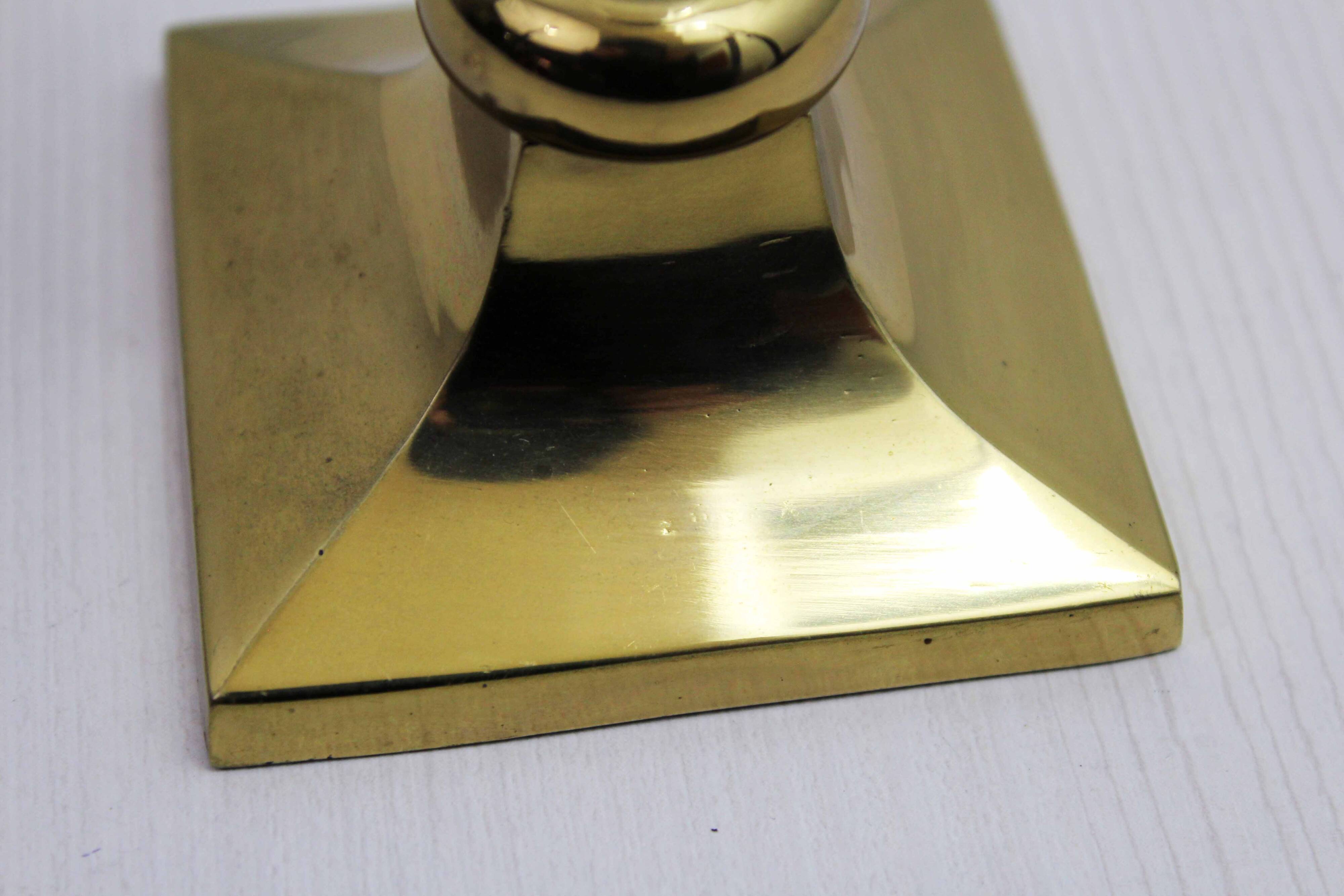 Lucite and brass candle holder 1970