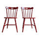 Antique Western bistro chairs in patinated red
