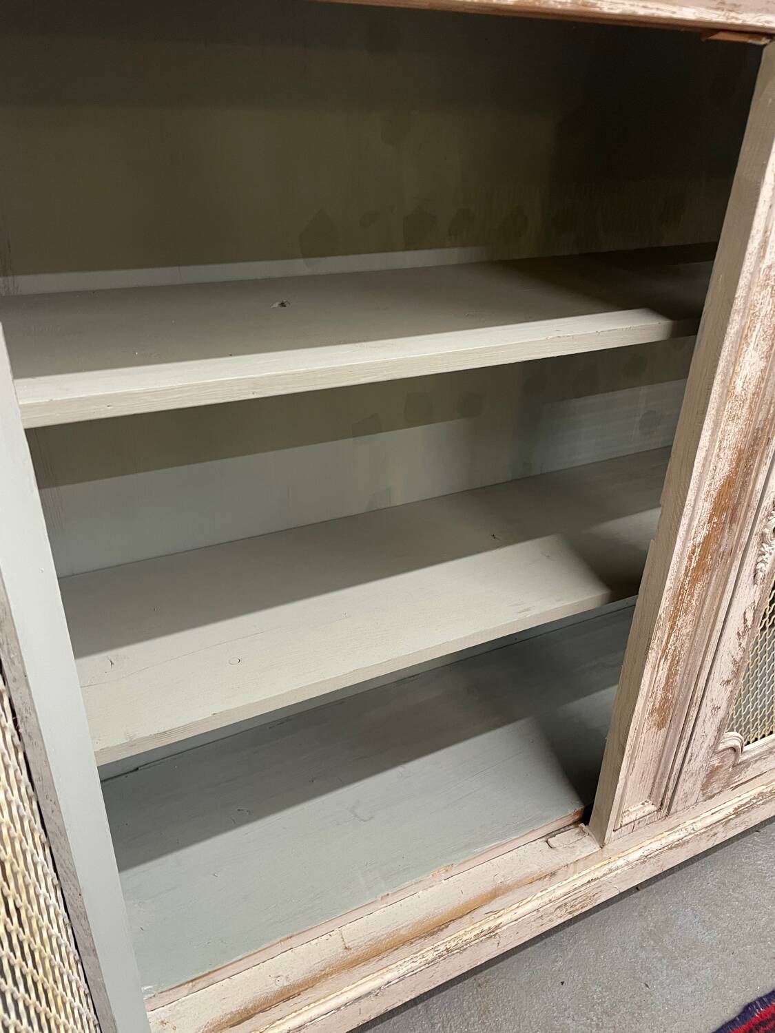 Large oak dresser with white patina