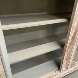 Large oak dresser with white patina
