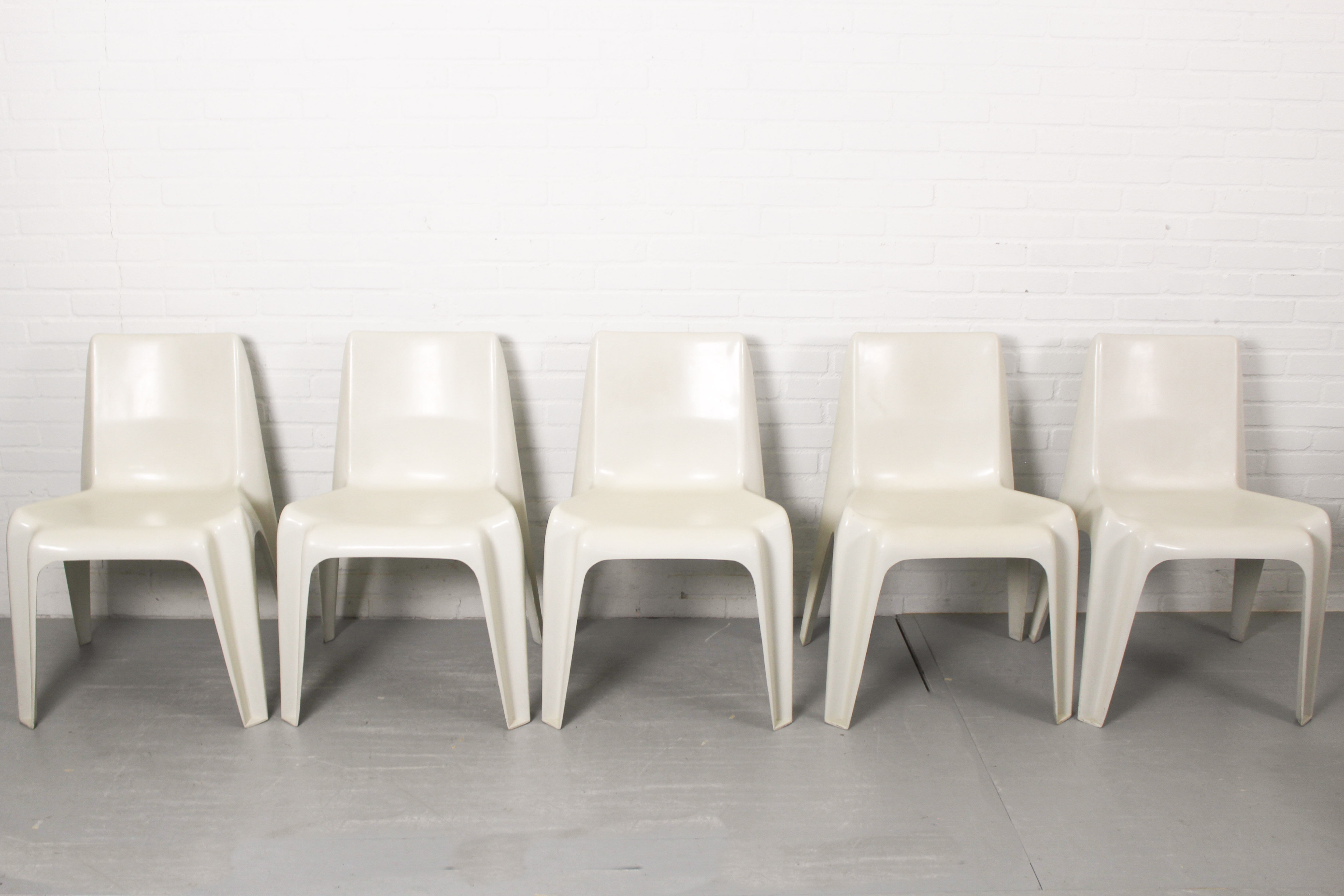 Set of 5 chairs model no BA 1171 designed by Helmut Bätzner for Bofinger, Germany 1960s