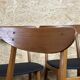 4x 60s 70s Teak Dining Room Chairs Danish Modern Design