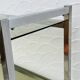 Vintage Italian design shelf in chrome and smoked glass from the 1970s.