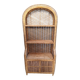 Vintage rattan wicker library in Emmanuelle style