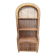 Vintage rattan wicker library in Emmanuelle style
