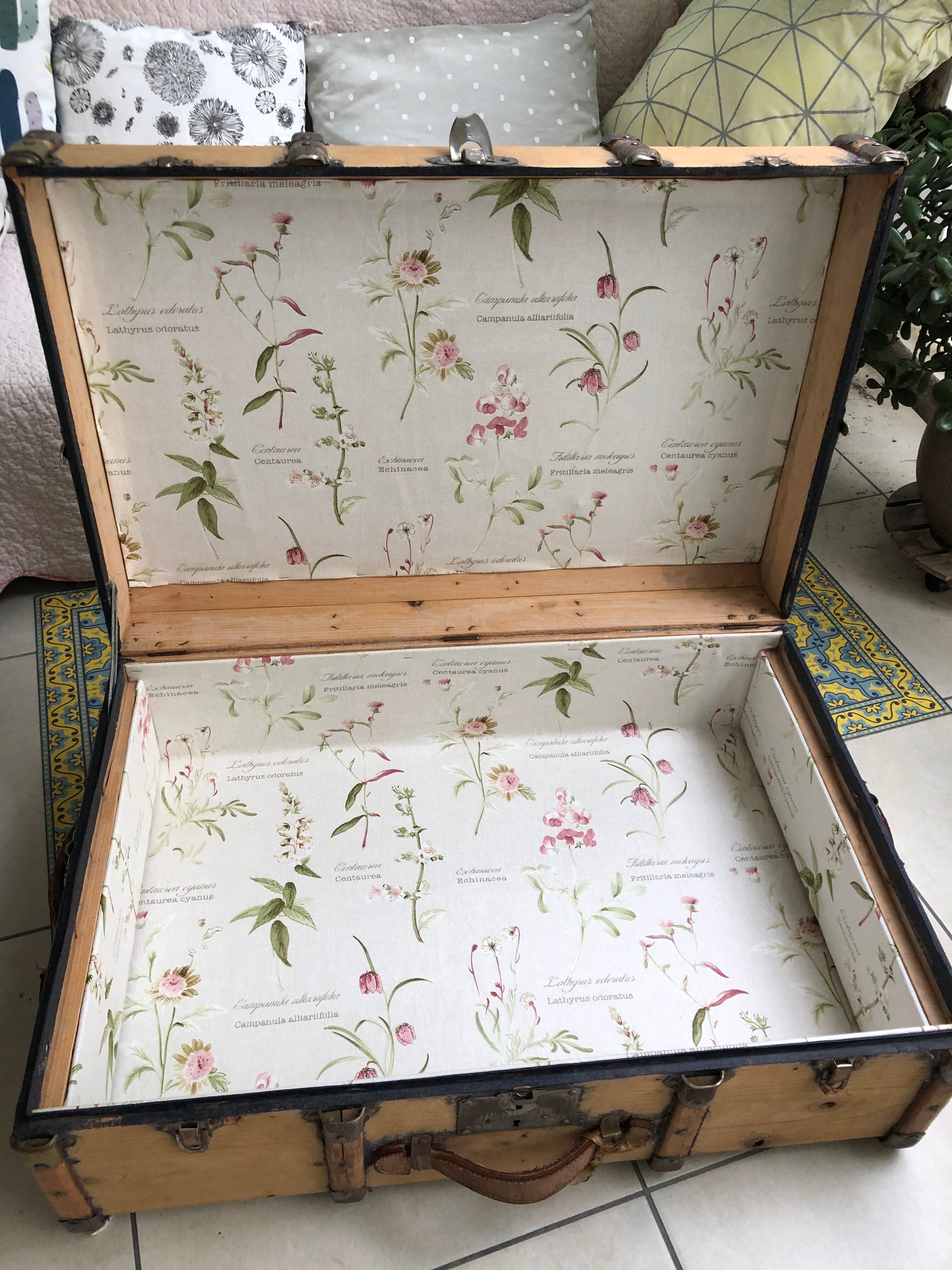 Renovated old travel trunk