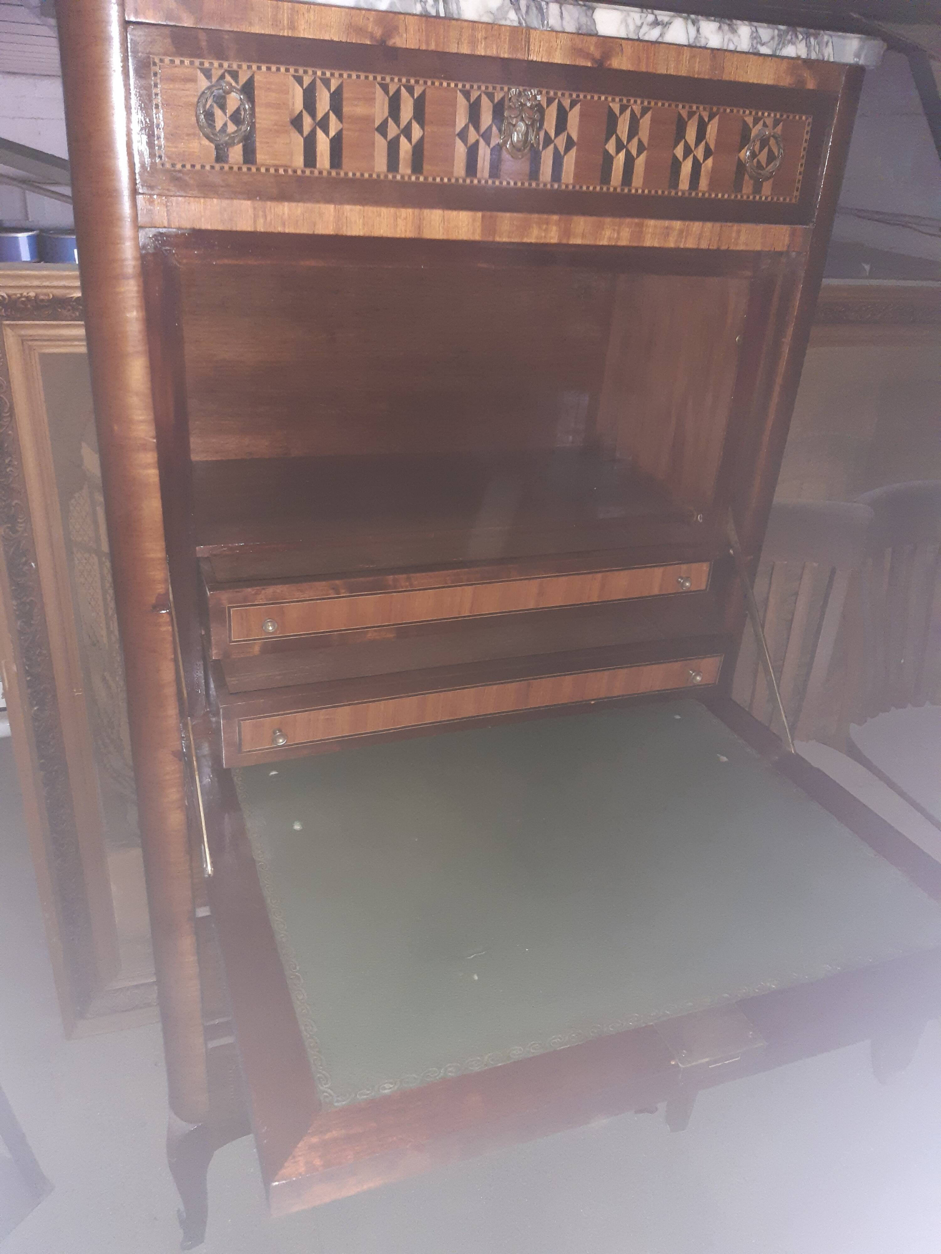 Furniture secretary marquetry