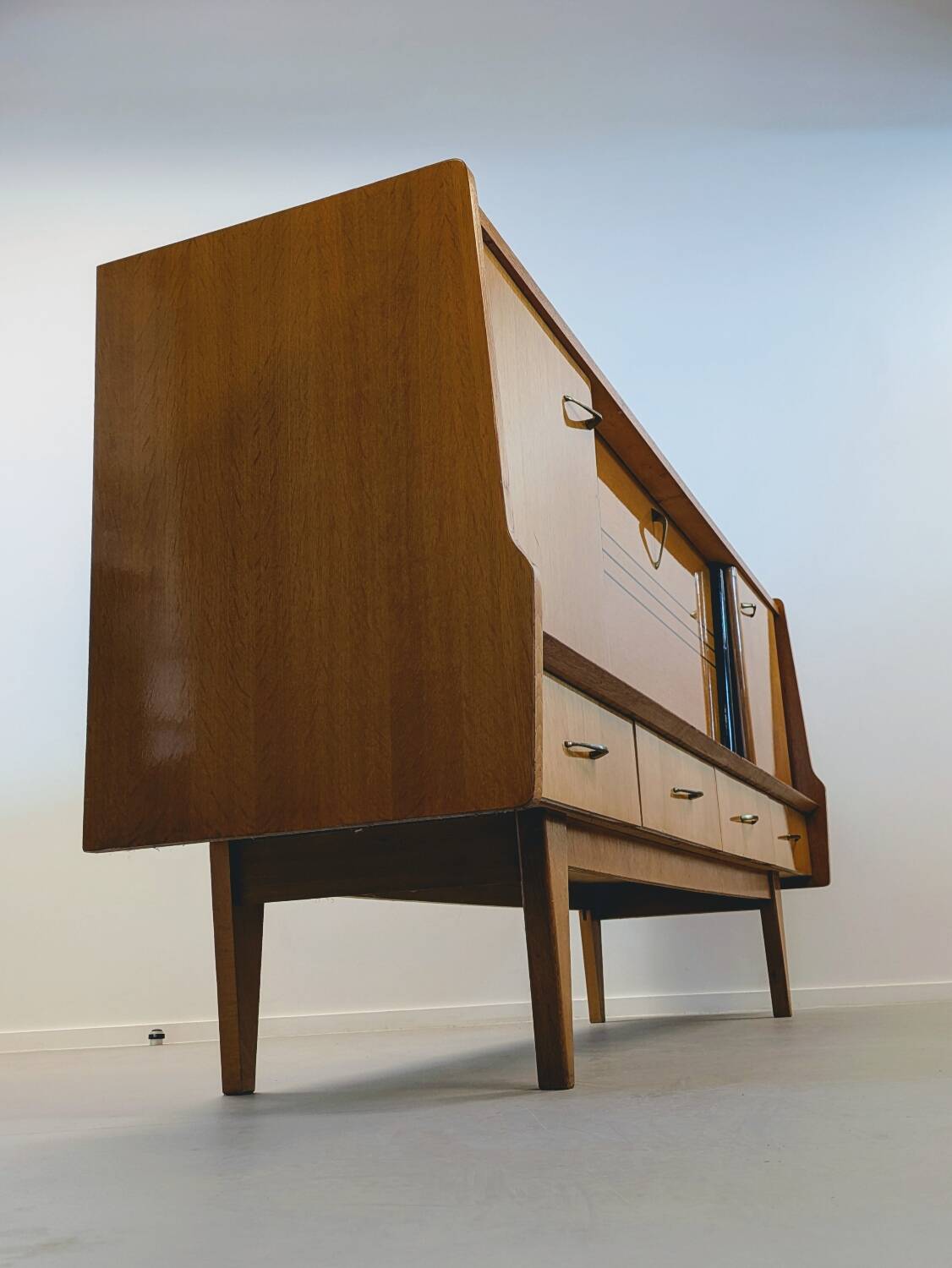 Vintage Scandinavian-style wooden sideboard