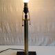 Table lamp base in leather and brass - 50s design