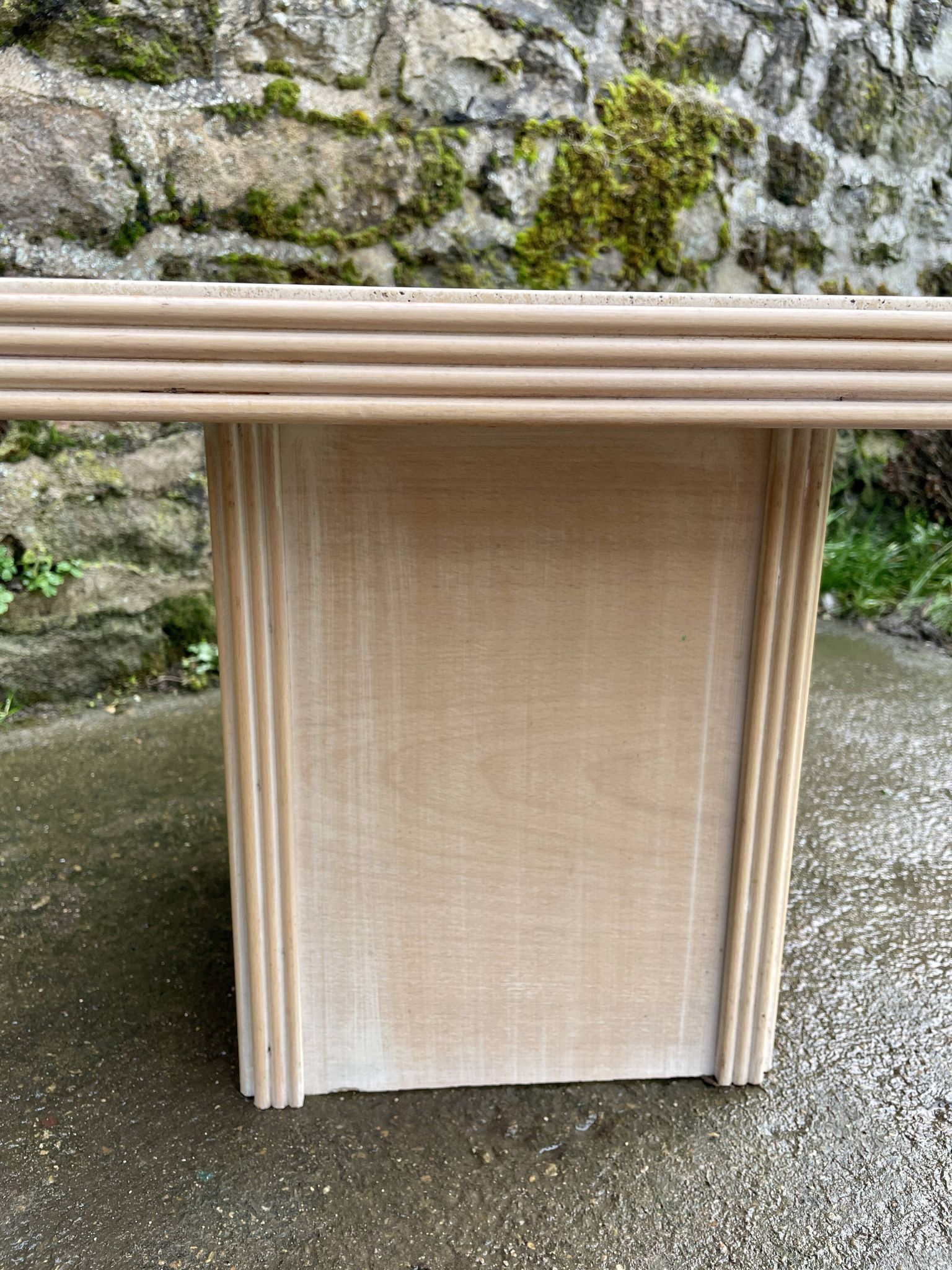 Table basse en travertin Roche Bobois 1980
