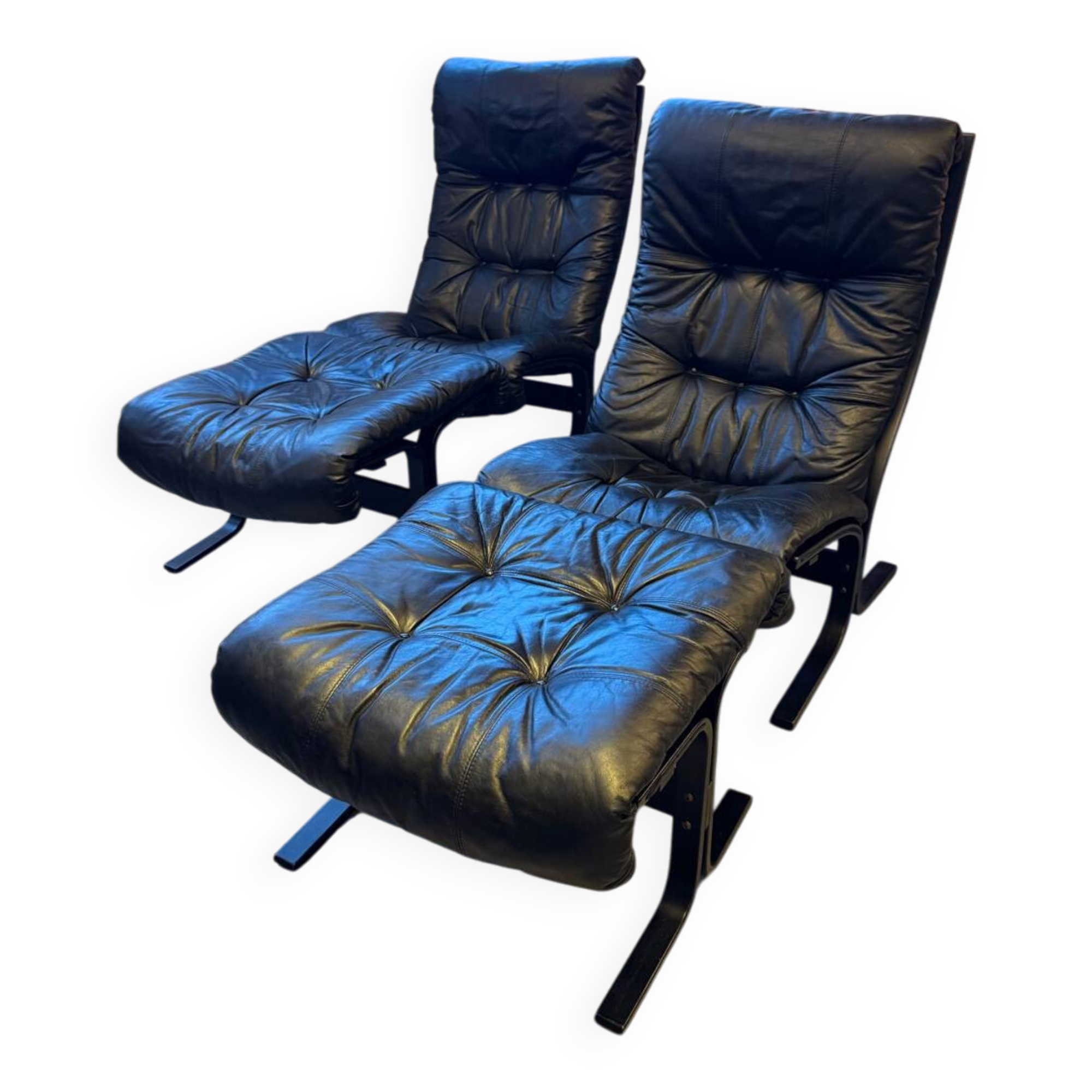 Chauffeuse et ottoman vintage “Siesta Deluxe” par Ingmar Relling