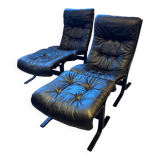 Chauffeuse et ottoman vintage “Siesta Deluxe” par Ingmar Relling