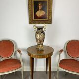 Satsuma porcelain vase from Japan and XIXth century gilded metal